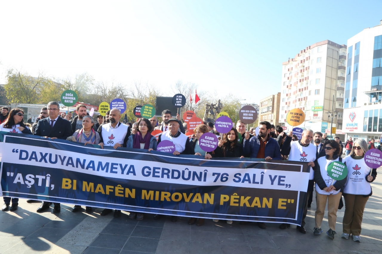 İnsan Hakları Haftası Programı kapsamında, Diyarbakır'daki Sivil Toplum ve Meslek Örgütlerinin katılımı ile 'İnsan Hakları Haftası Yürüyüşü' ve basın açıklaması yapıldı