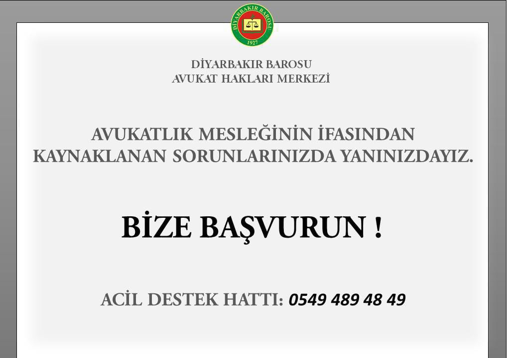 Diyarbakır Barosu Avukat Hakları Merkezi