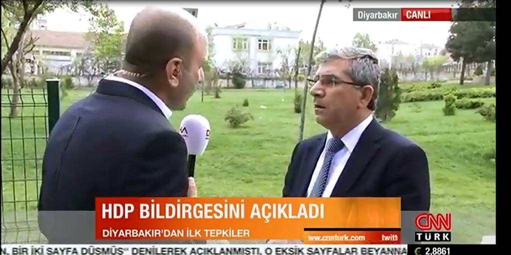 Baro Başkanımız HDP nin Seçim Bildirgesini CNNTÜRK te değerlendirdi..