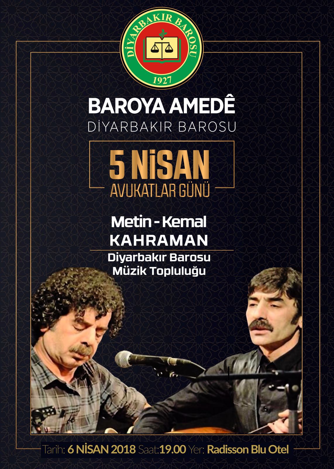 BAROMUZUN 5 NİSAN AVUKATLAR GÜNÜ KAPSAMINDA DÜZENLEYECEĞİ GECE ETKİNLİĞİ.