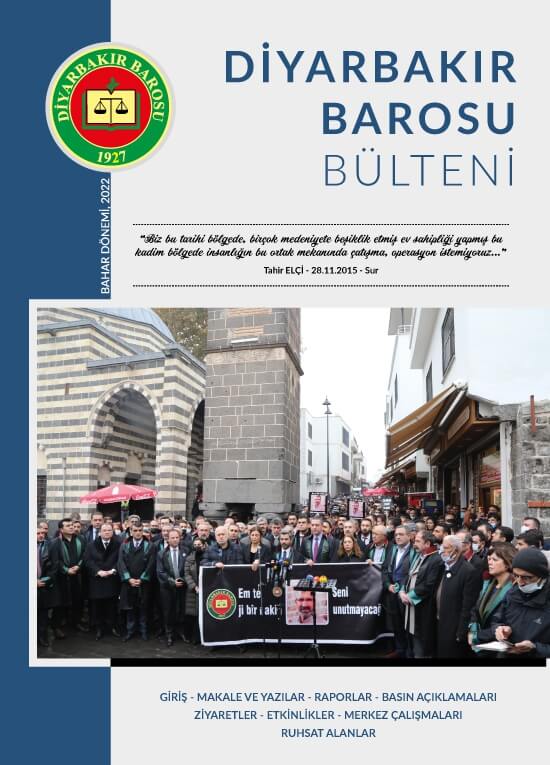 Diyarbakır Barosu 2022 Bahar Dönemi Bülteni